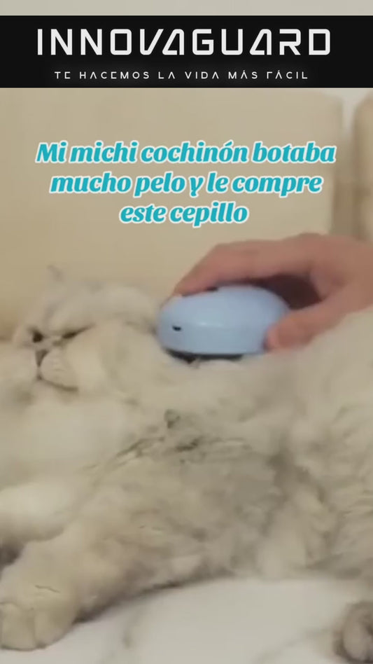 Cepillo vapor para mascota (celeste)